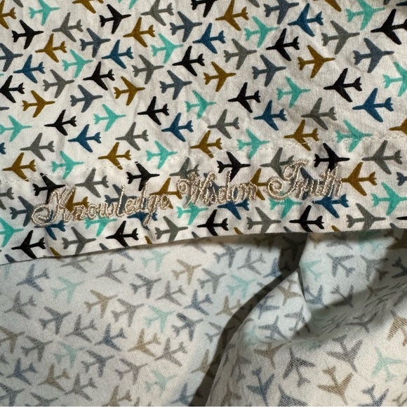 Robert Graham Oriole Airplane Print Short Sleeve Button Down Shirt size 2XL - Picture 10 of 13